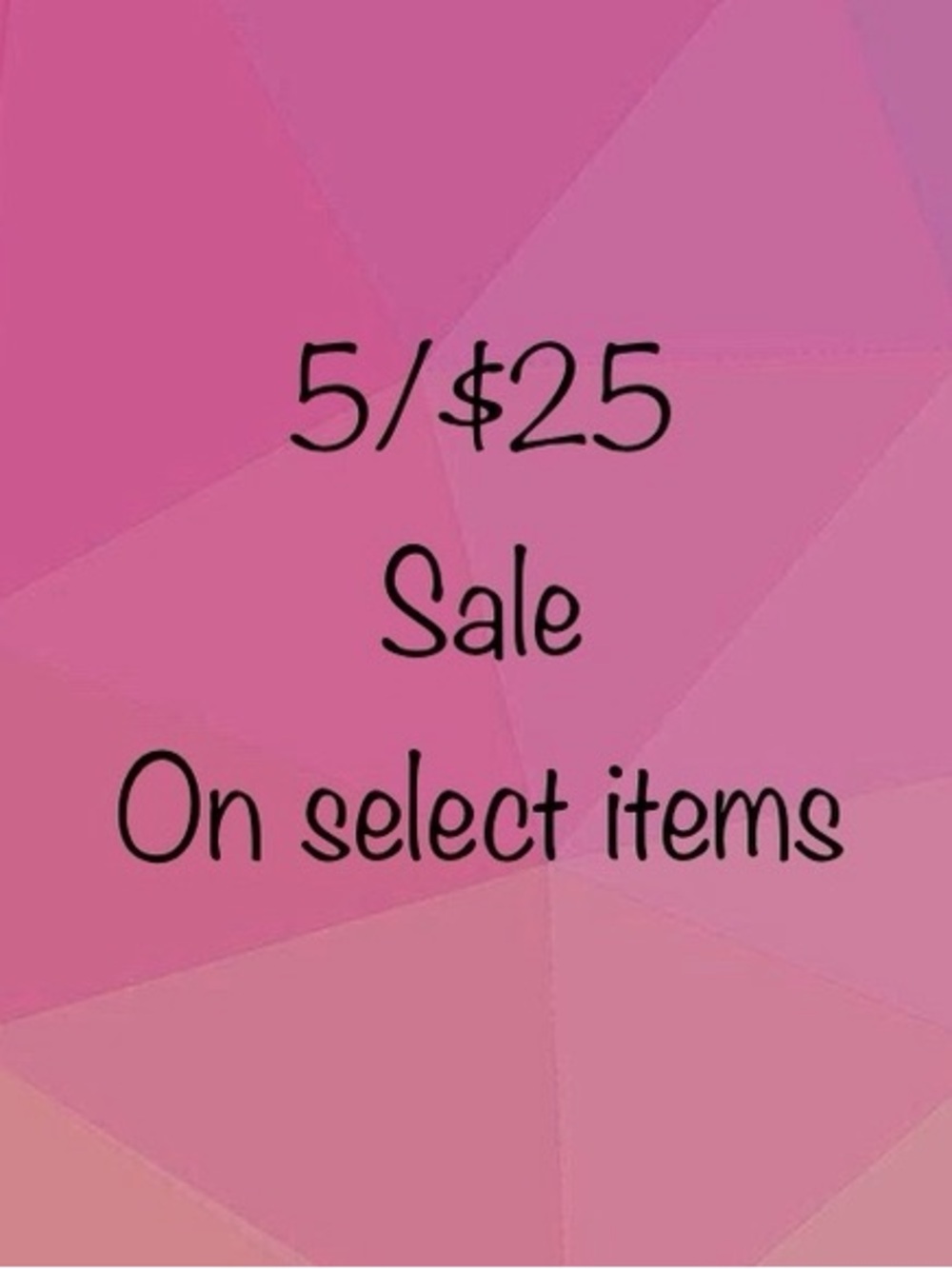5 items for $25 pink heart 🩷
